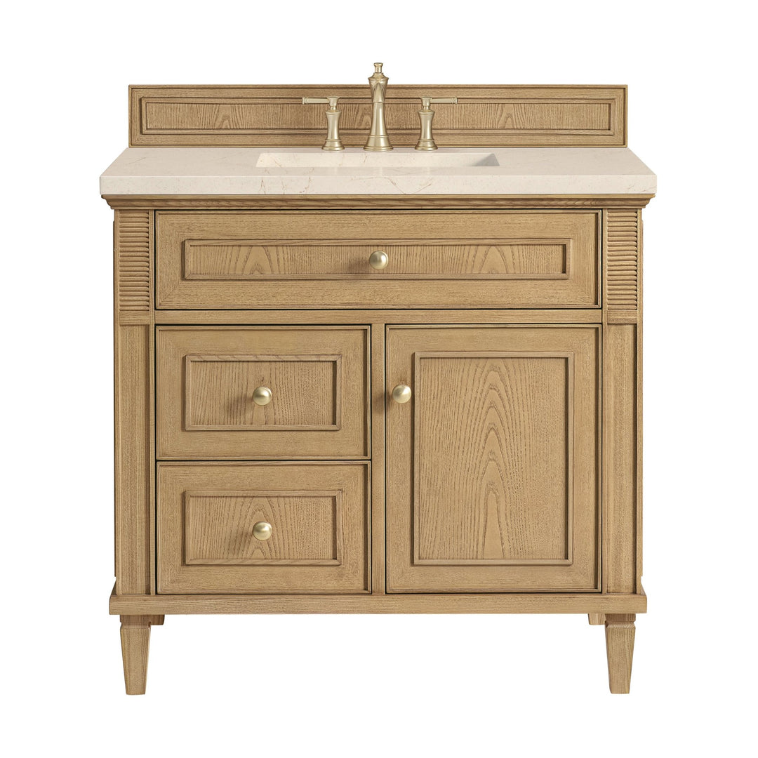 Lorelai 36" Single Vanity, Light Natural Oak w/ 3 CM Eternal Marfil Silestone Top