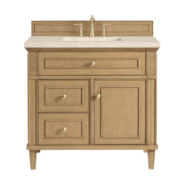 Lorelai 36" Single Vanity, Light Natural Oak w/ 3 CM Eternal Marfil Silestone Top