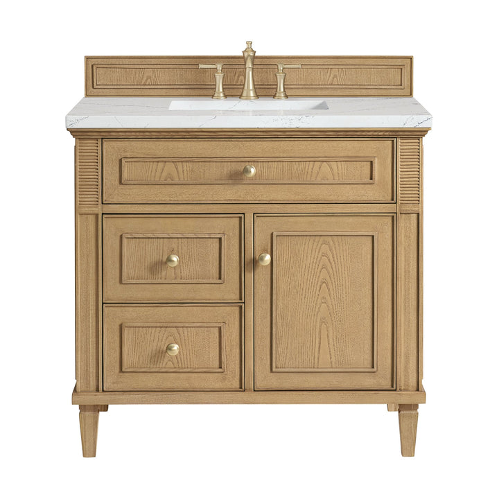 Lorelai 36" Single Vanity, Light Natural Oak w/ 3 CM Ethereal Noctis Silestone Top