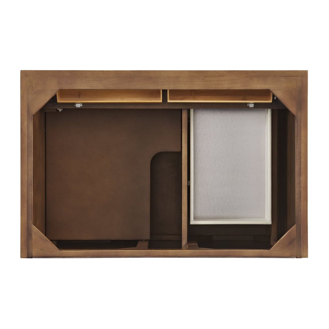 Lorelai 36" Single Vanity, Mid-Century Walnut w/ 3 CM Lime Delight Silestone Top