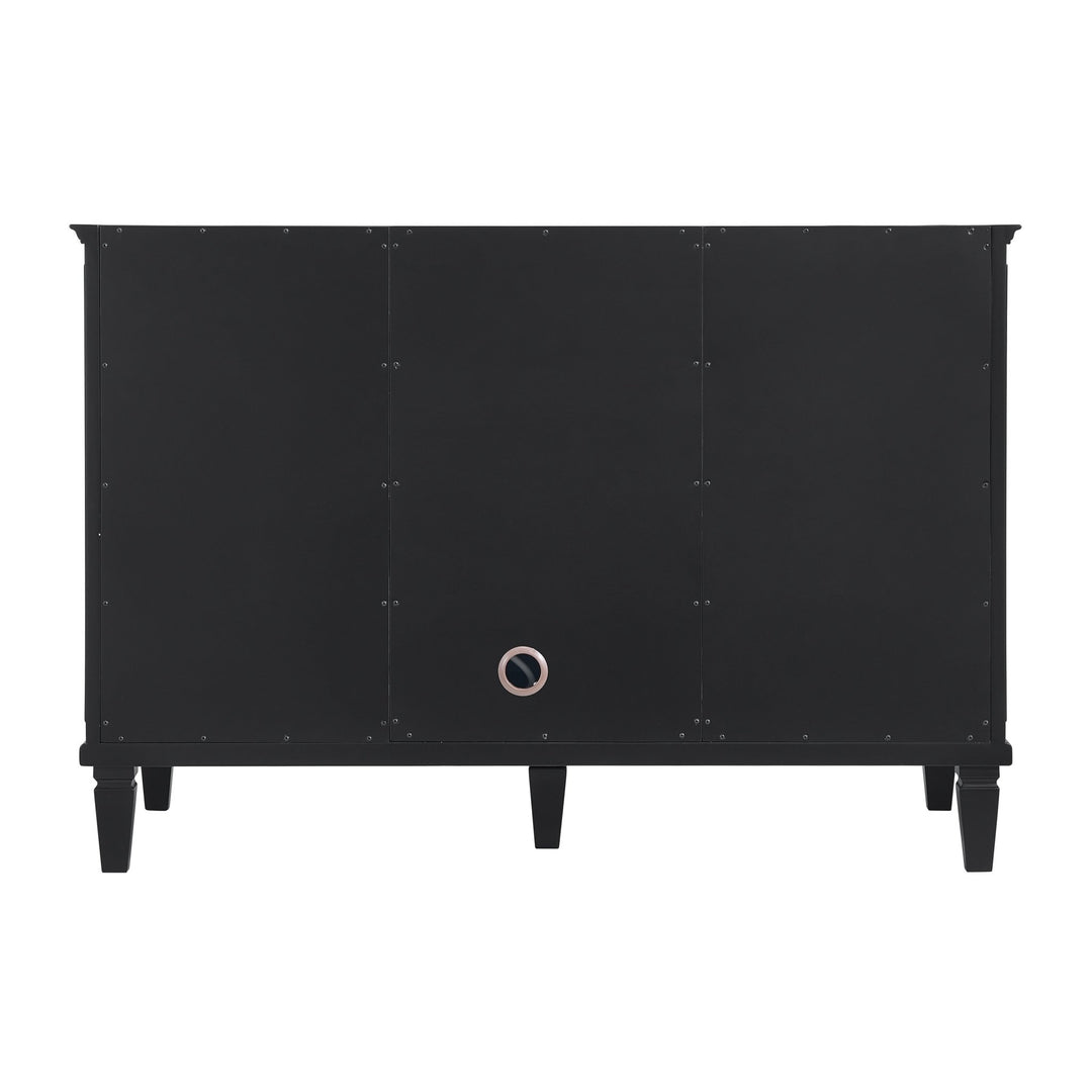 Lorelai 48" Single Vanity, Black Onyx w/ 3 CM Victorian Silver Silestone Top w/FreePower Wireless Charger