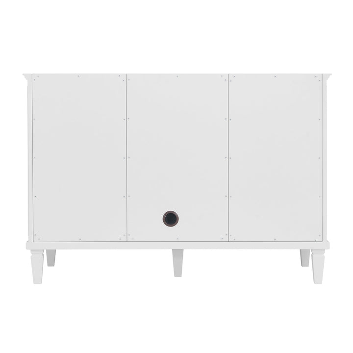Lorelai 48" Single Vanity, Bright White w/ 3 CM Victorian Silver Silestone Top w/FreePower Wireless Charger