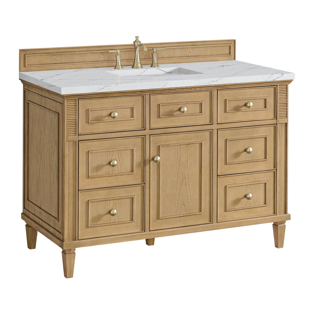 Lorelai 48" Single Vanity, Light Natural Oak w/ 3 CM Ethereal Noctis Silestone Top