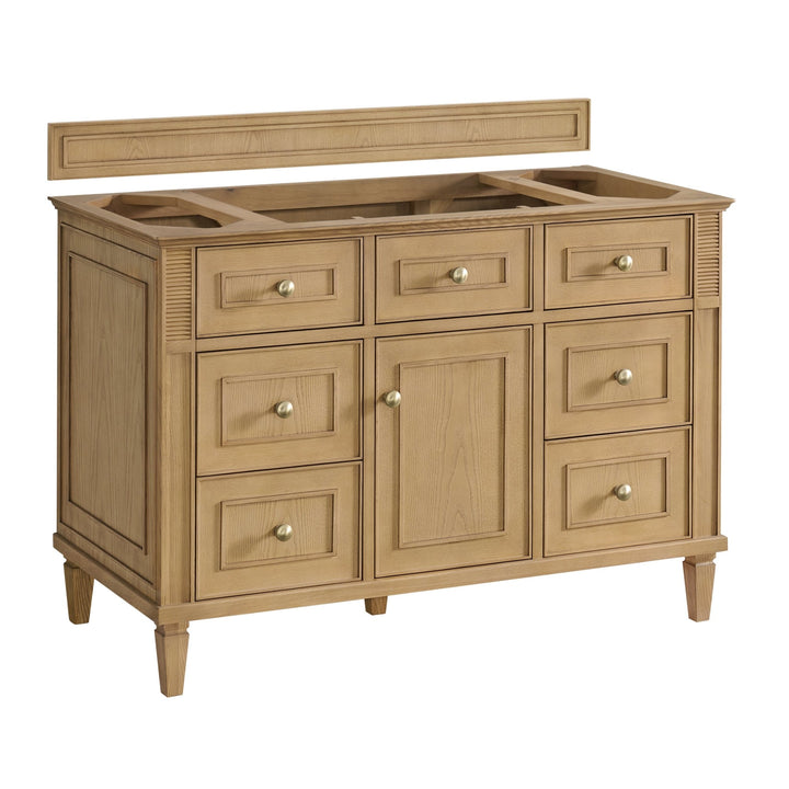 Lorelai 48" Single Vanity, Light Natural Oak w/ 3 CM Lime Delight Silestone Top