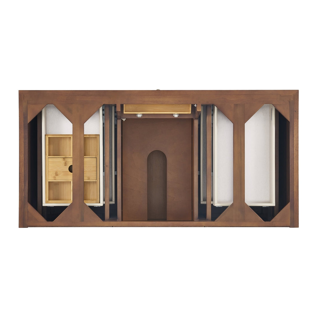 Lorelai 48" Single Vanity, Mid-Century Walnut w/ 3 CM Eternal Marfil Silestone Top