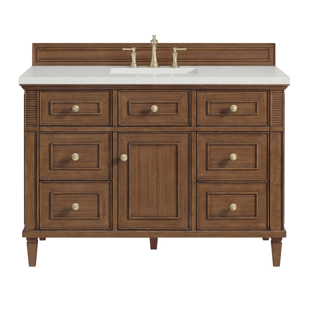 Lorelai 48" Single Vanity, Mid-Century Walnut w/ 3 CM Lime Delight Silestone Top