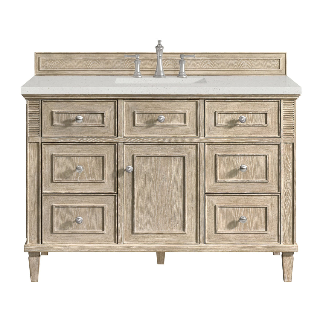 Lorelai 48" Single Vanity, Whitewashed Oak w/ 3 CM Lime Delight Silestone Top