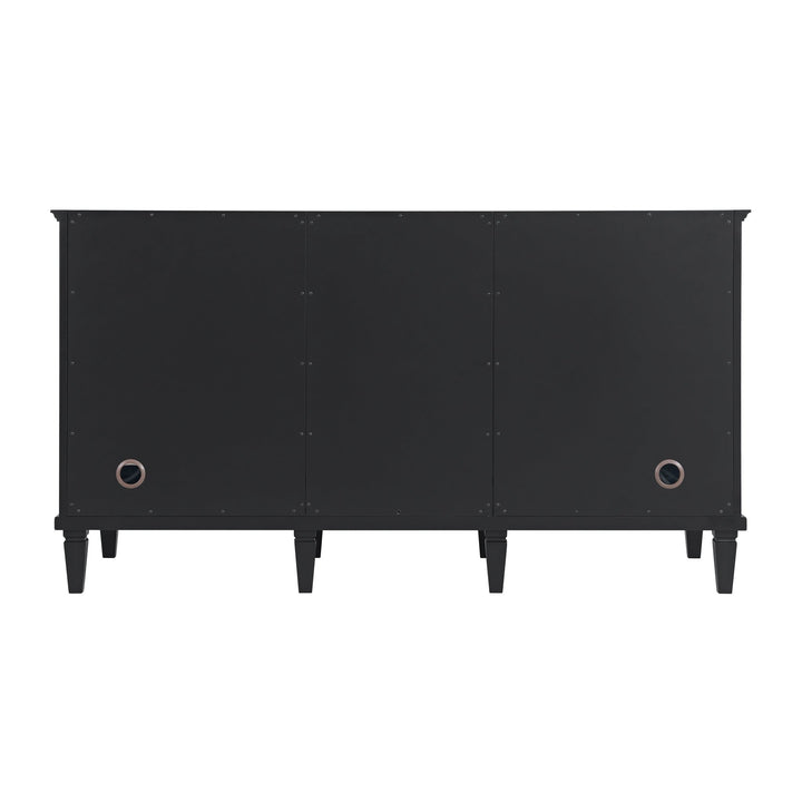 Lorelai 60" Double Vanity, Black Onyx w/ 3 CM Carrara White Marble Top