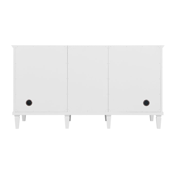 Lorelai 60" Double Vanity, Bright White w/ 3 CM Eternal Jasmine Pearl Silestone Top