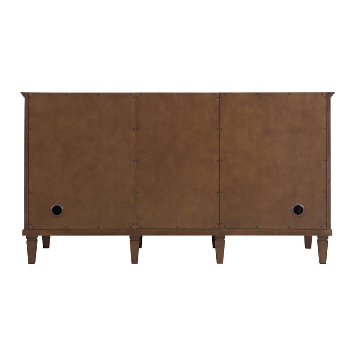 Lorelai 60" Double Vanity, Mid-Century Walnut w/ 3 CM Parisien Bleu Silestone Top