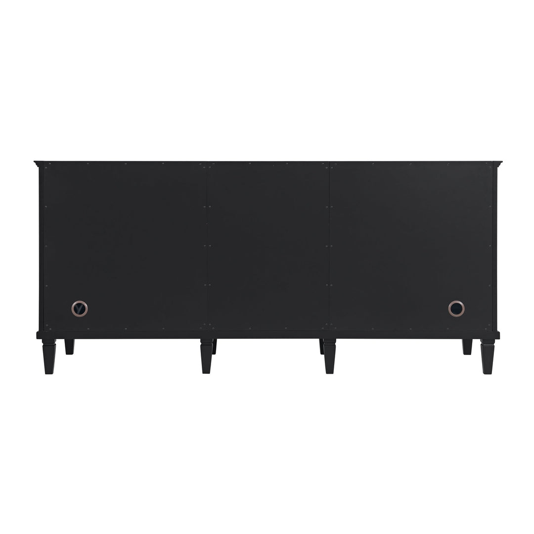 Lorelai 72" Double Vanity, Black Onyx w/ 3 CM White Zeus Silestone Top