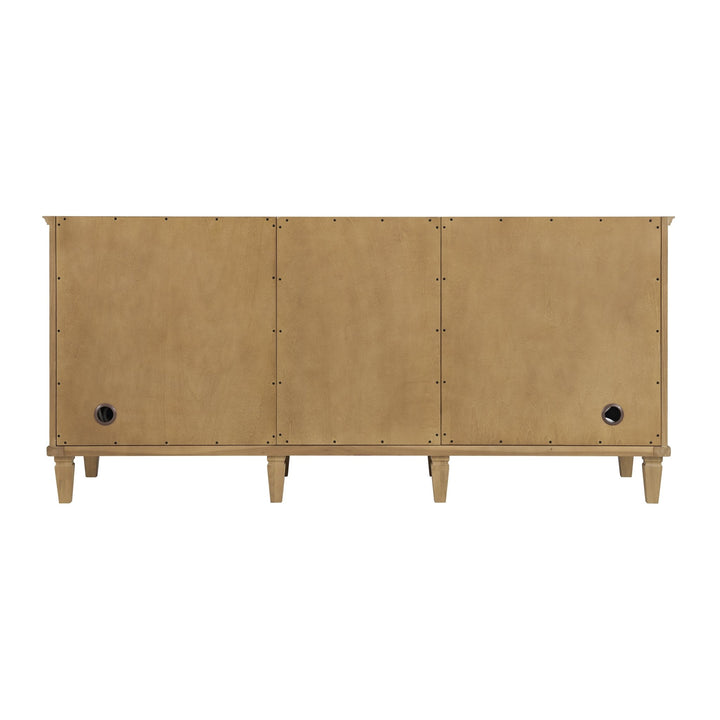 Lorelai 72" Double Vanity, Light Natural Oak w/ 3 CM Arctic Fall Solid Surface Top
