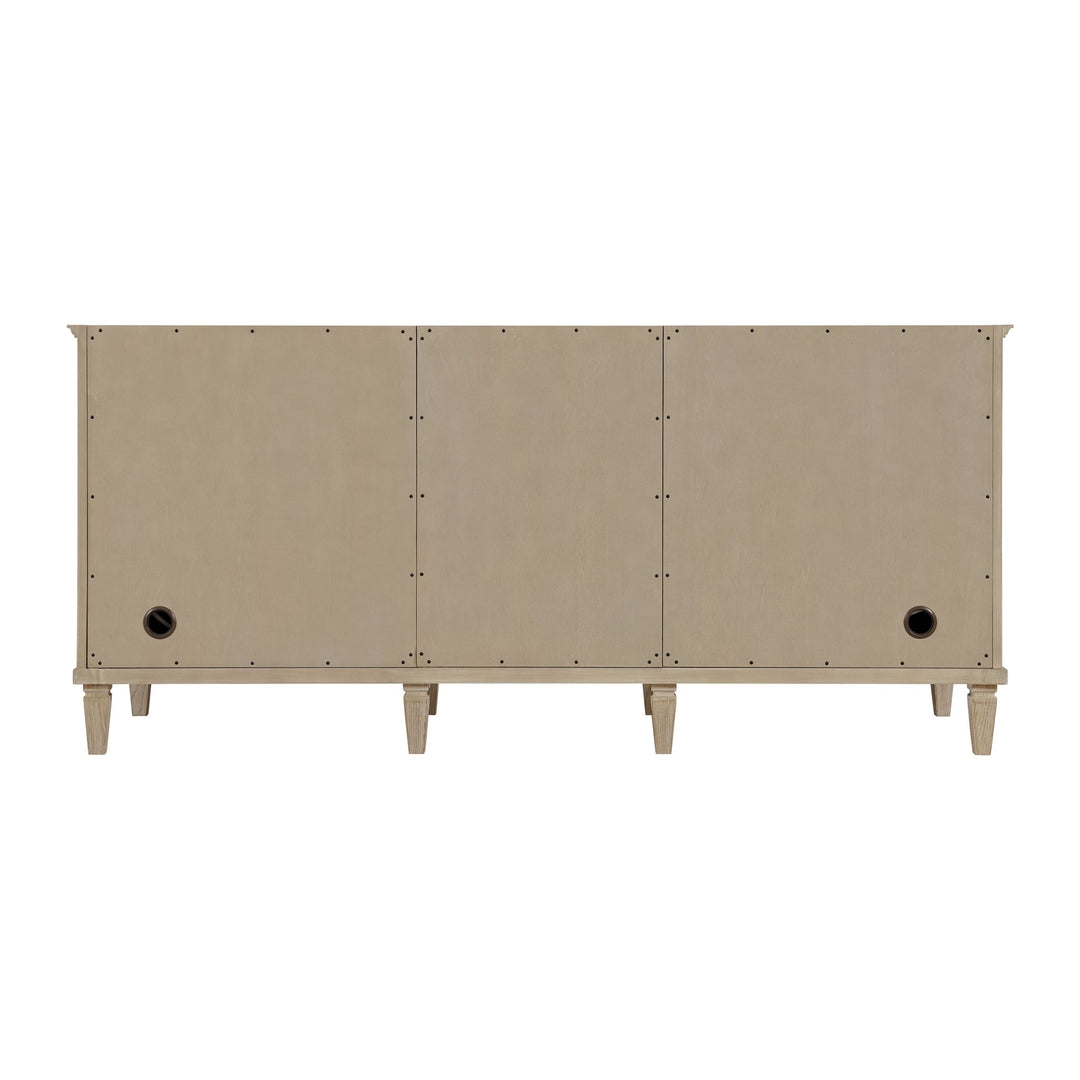 Lorelai 72" Double Vanity, Whitewashed Oak w/ 3 CM Eternal Marfil Silestone Top