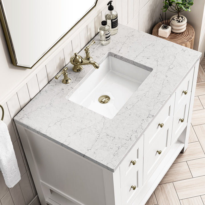 Breckenridge 36" Single Vanity Cabinet, Bright White