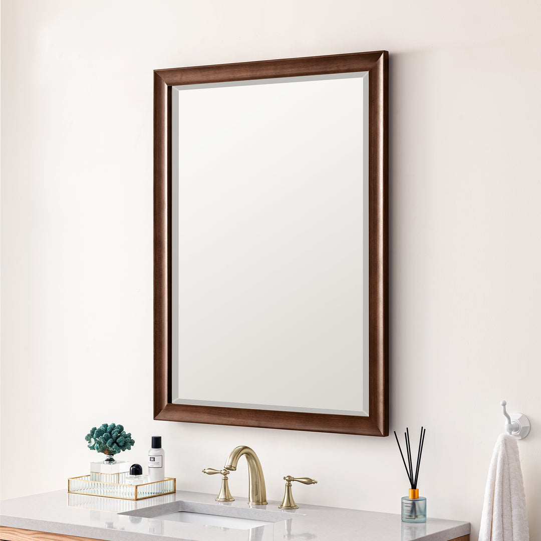 Glenbrooke 30" Mirror, Mid-Century Walnut