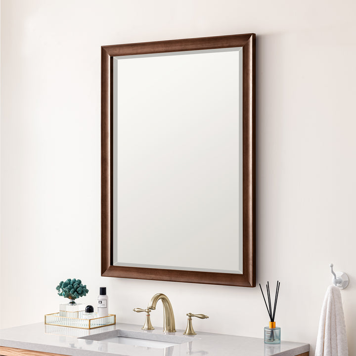 Glenbrooke 30" Mirror, Mid-Century Walnut
