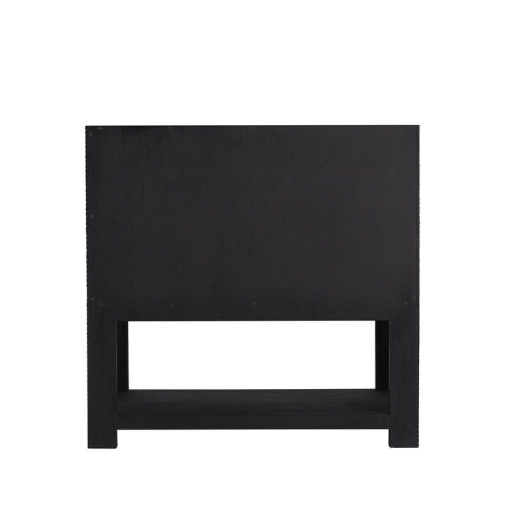 Lucian 36" Single Vanity, Carbon Oak w/ 3 CM White Zeus Silestone Top