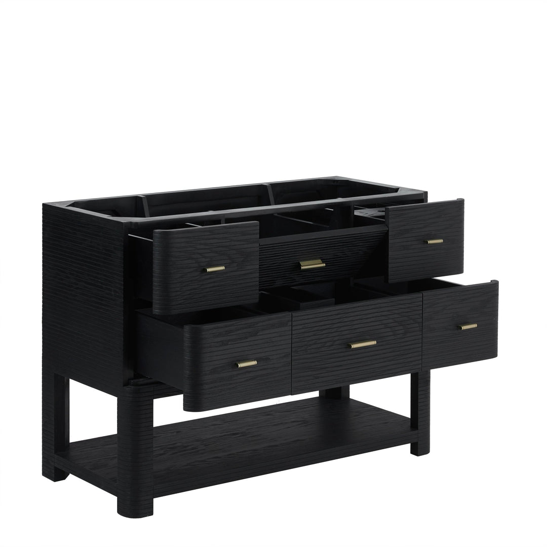 Lucian 48" Single Vanity, Carbon Oak