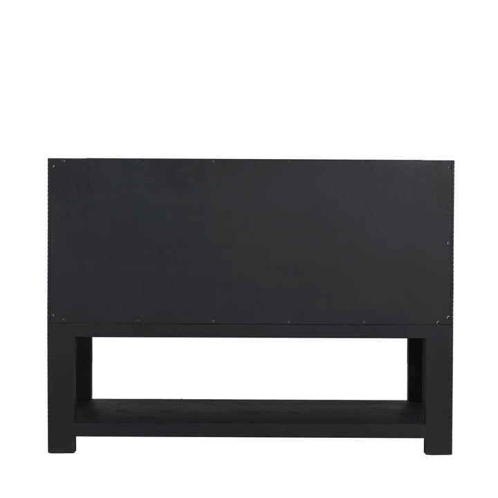 Lucian 48" Single Vanity, Carbon Oak w/ 3 CM Victorian Silver Silestone Top