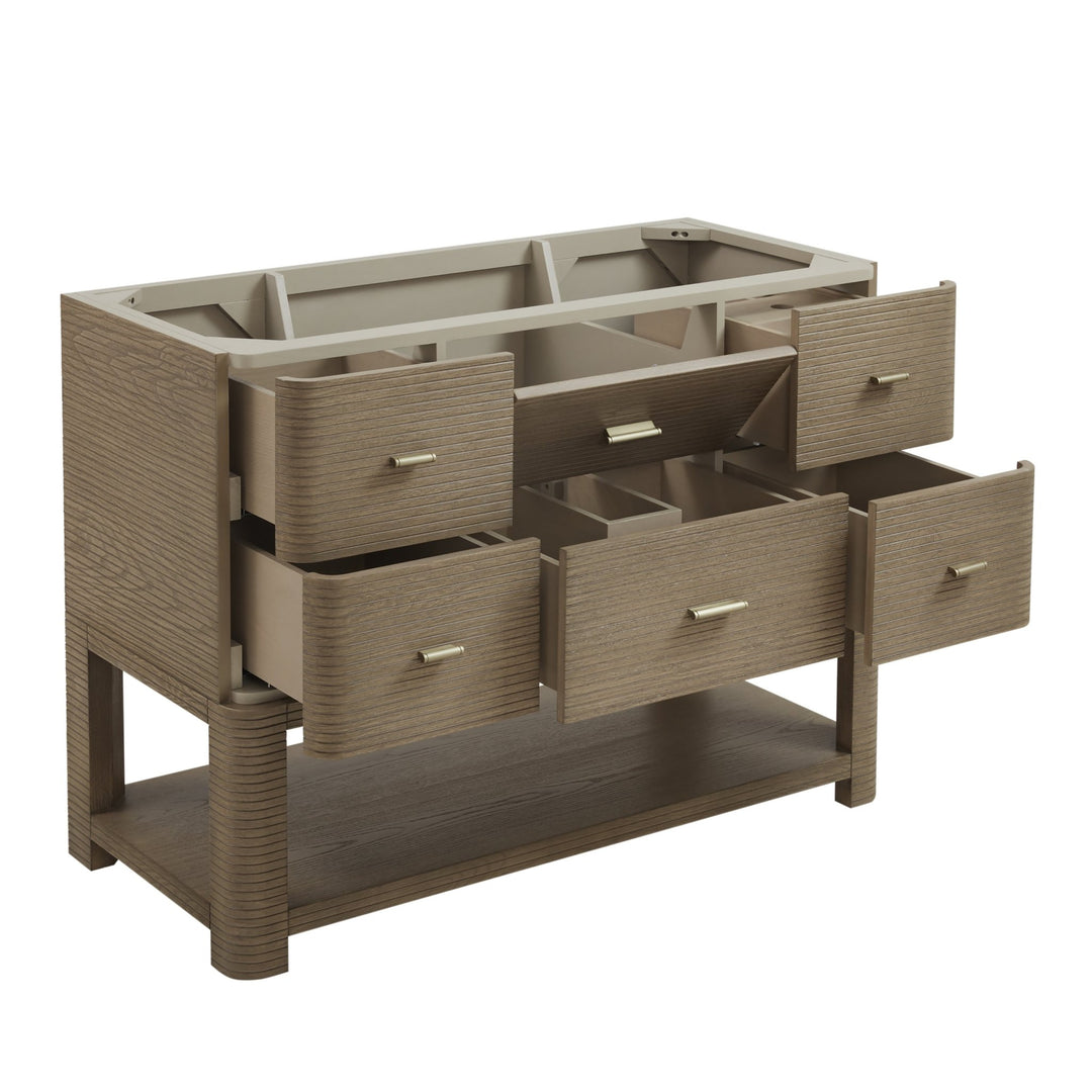 Lucian 48" Single Vanity, Pebble Oak