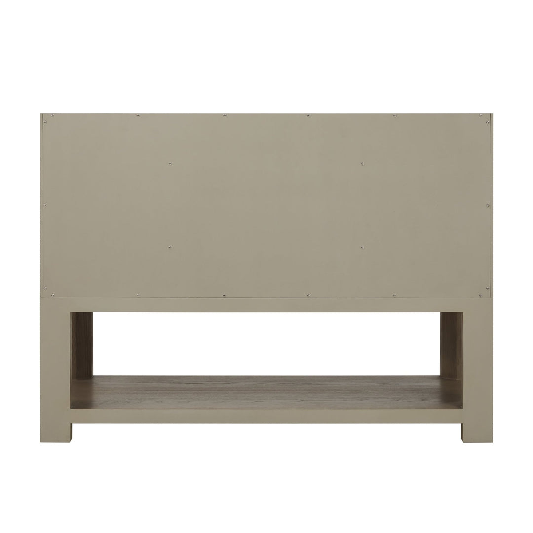 Lucian 48" Single Vanity, Pebble Oak w/ 3 CM White Zeus Silestone Top