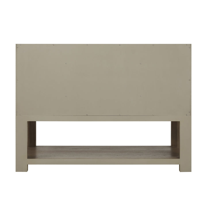 Lucian 48" Single Vanity, Pebble Oak w/ 3 CM White Zeus Silestone Top