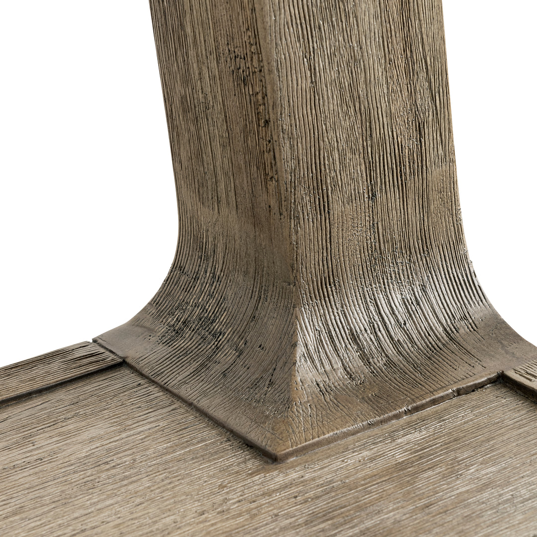 Auburn 31.5" Single Sink Console, Weathered Timber w/ Glossy White Mineral Composite Stone Top