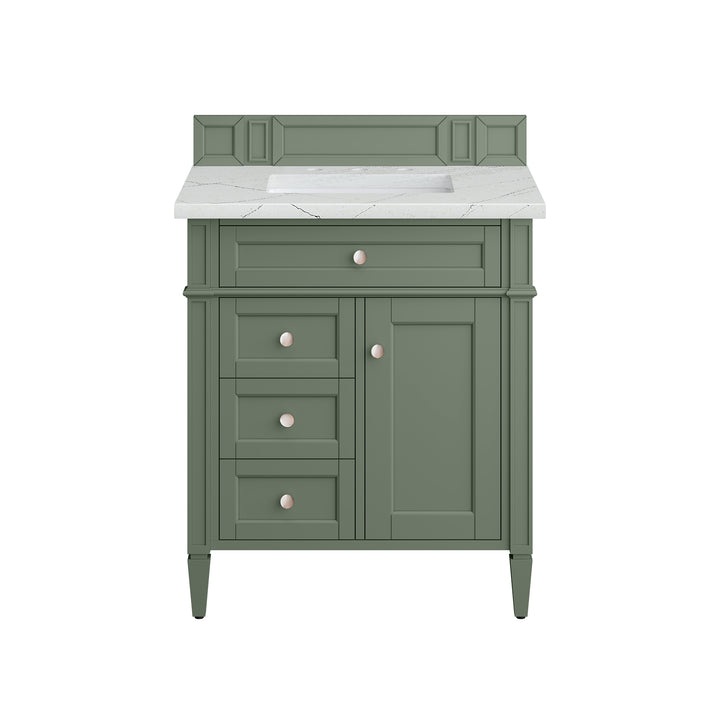 Brittany 30" Single Vanity, Smokey Celadon w/ 3 CM Ethereal Noctis Top