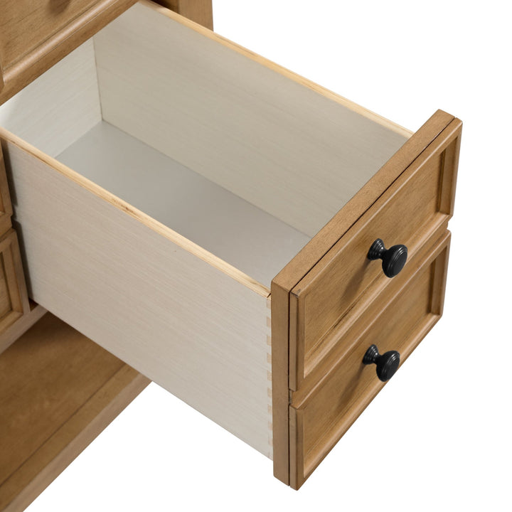 Malibu 36" Single Vanity, Amber Birch w/ 3 CM Charcoal Soapstone Top