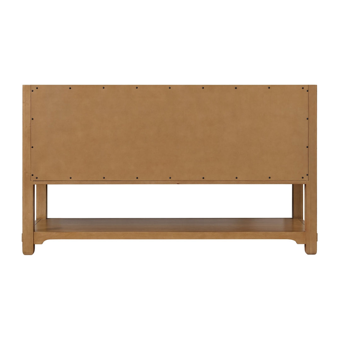 Malibu 60" Single Vanity, Amber Birch w/ 3 CM White Zeus Top