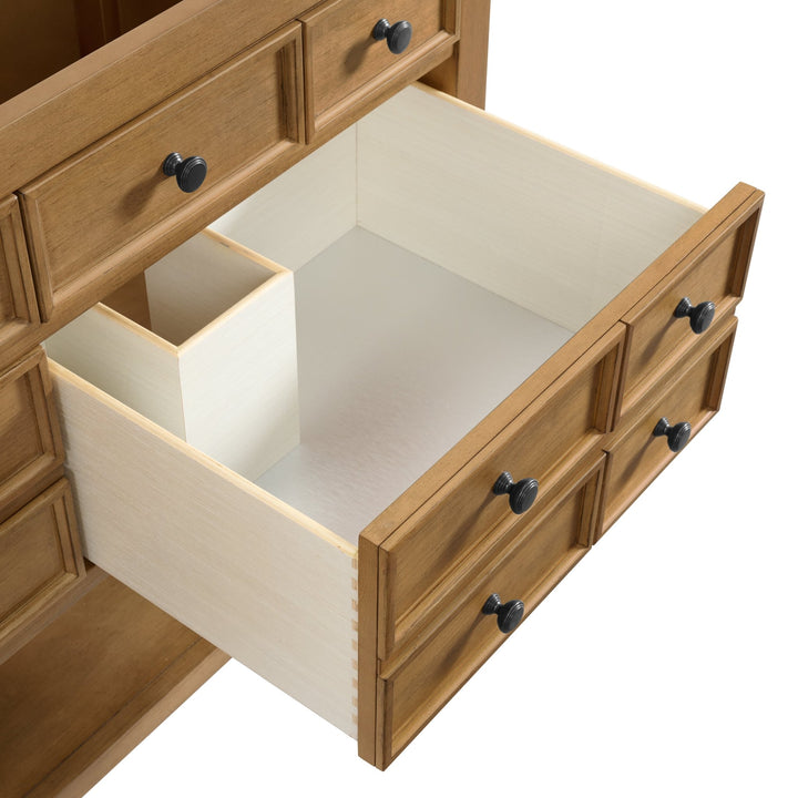 Malibu 72" Double Vanity, Amber Birch w/ 3 CM Ethereal Noctis Top w/ FreePower Wireless Charger