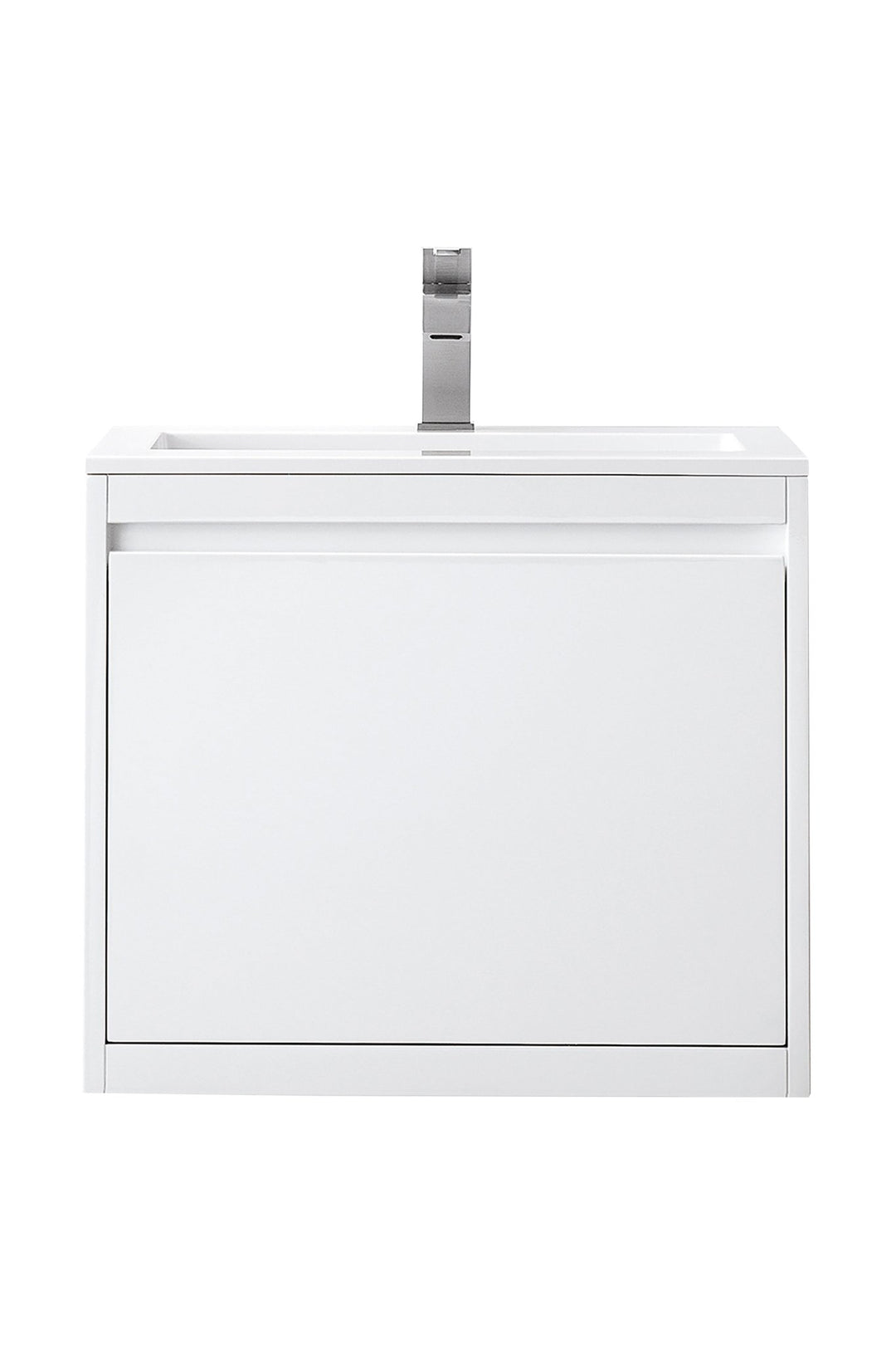 Mantova 23.6" Single Vanity, Glossy White w/ Glossy White Composite Stone Top
