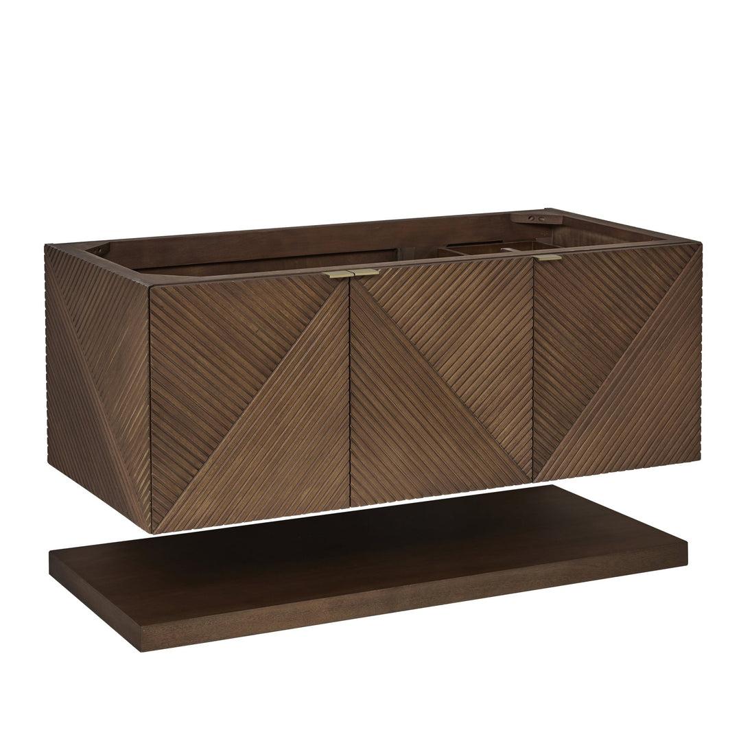 Marcello 48" Single Vanity, Chestnut w/ 3 CM Arctic Fall Solid Surface Top