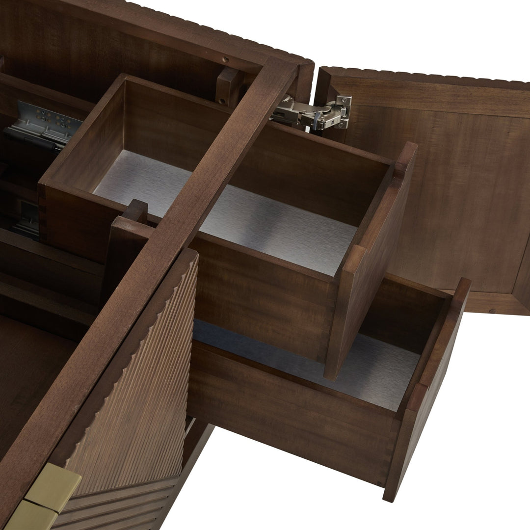 Marcello 48" Single Vanity, Chestnut w/ 3 CM Charcoal Soapstone Silestone Top