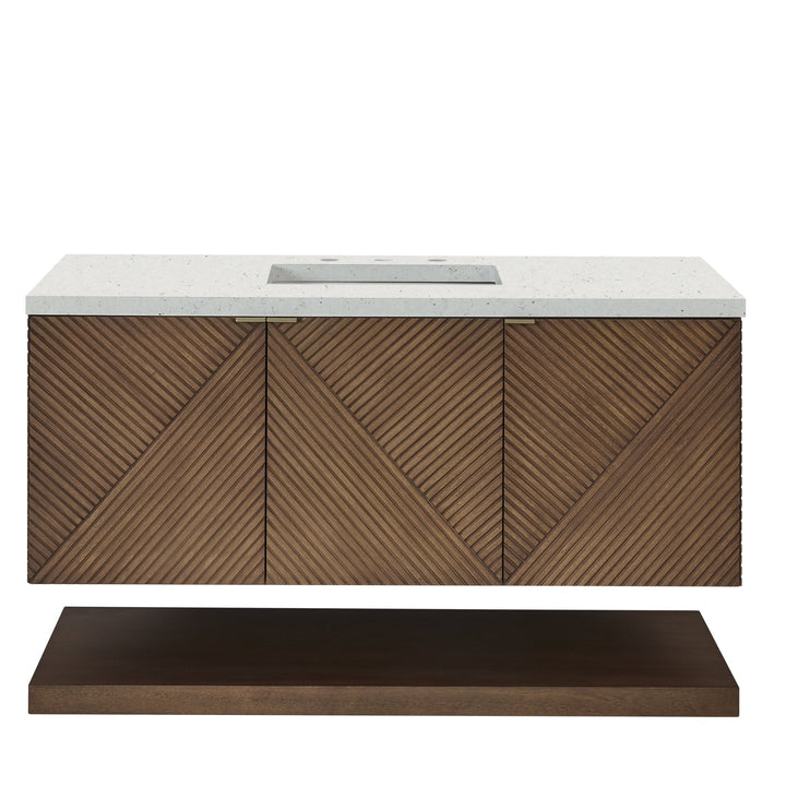 Marcello 48" Single Vanity, Chestnut w/ 3 CM Lime Delight Silestone Top