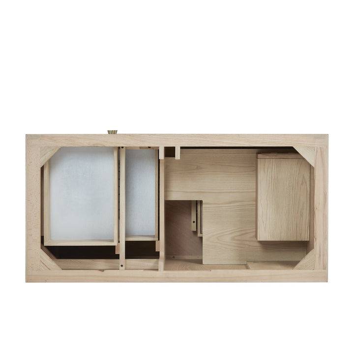 Marigot 48" Single Vanity, Sunwashed Oak w/ 3 CM White Zeus Silestone Top
