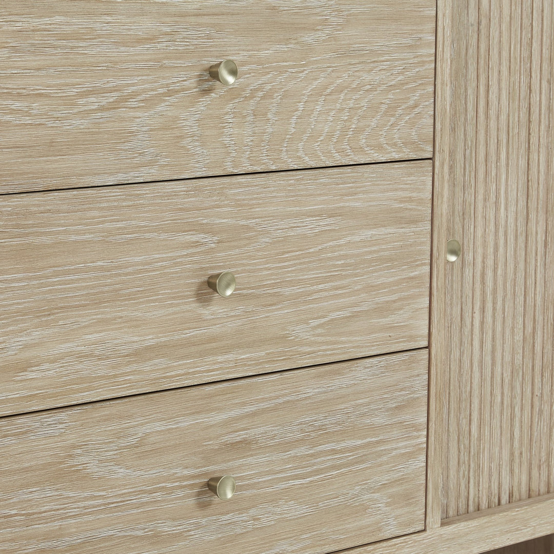 Marigot 72" Double Vanity, Sunwashed Oak w/ 3 CM Carrara White Marble Top