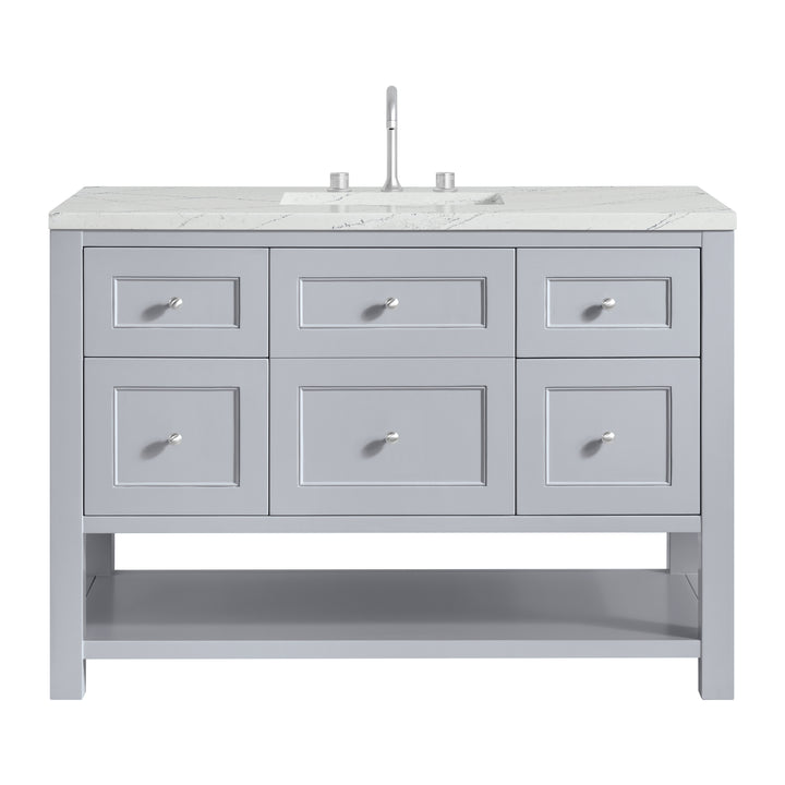Breckenridge 48" Single Vanity, Serenity Blue, w/ 3 CM Ethereal Noctis Quartz Top