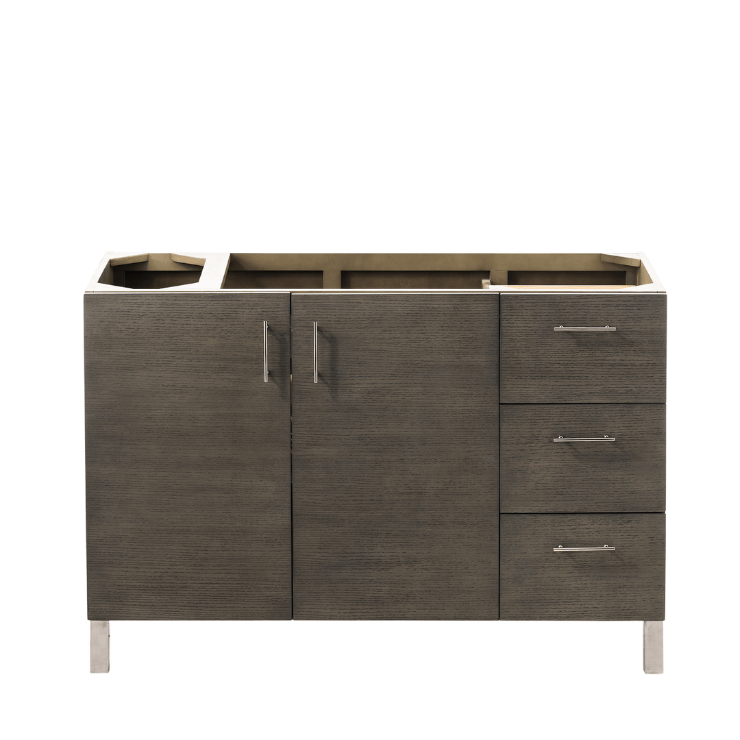 Metropolitan 48" Single Vanity Cabinet, Silver Oak