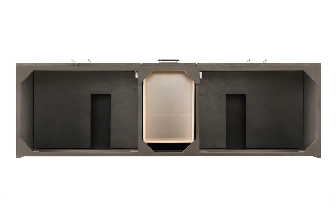 Metropolitan 72" Double Vanity Cabinet, Silver Oak