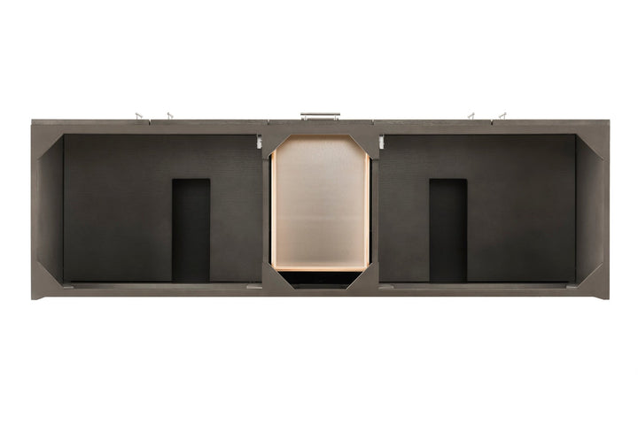 Metropolitan 72" Double Vanity Cabinet, Silver Oak