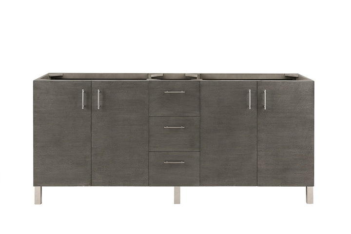 Metropolitan 72" Double Vanity Cabinet, Silver Oak