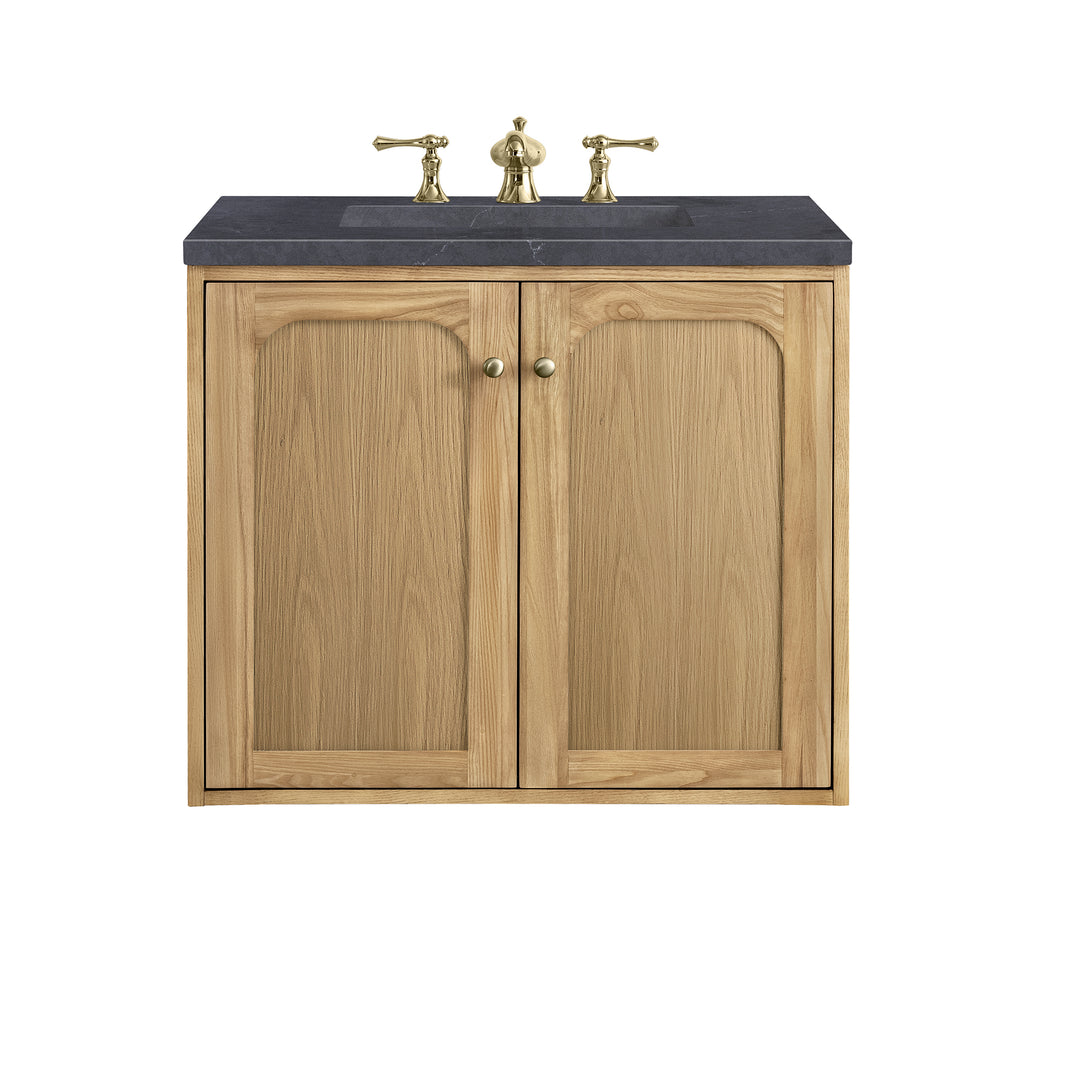 Laurent 30" Single Vanity, Light Natural Oak w/ 3 CM Charcoal Soapstone Top