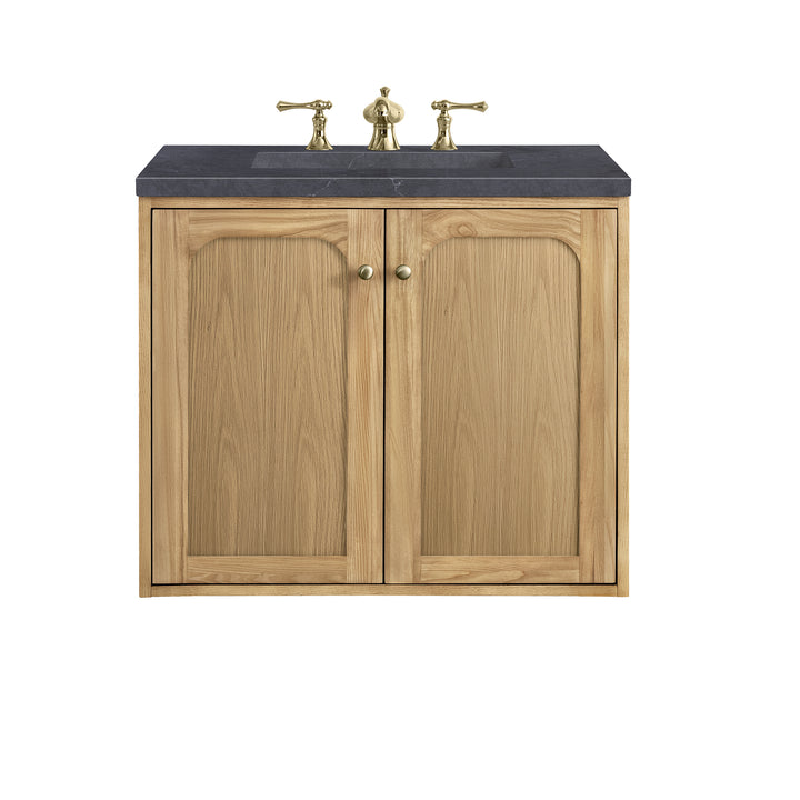 Laurent 30" Single Vanity, Light Natural Oak w/ 3 CM Charcoal Soapstone Top