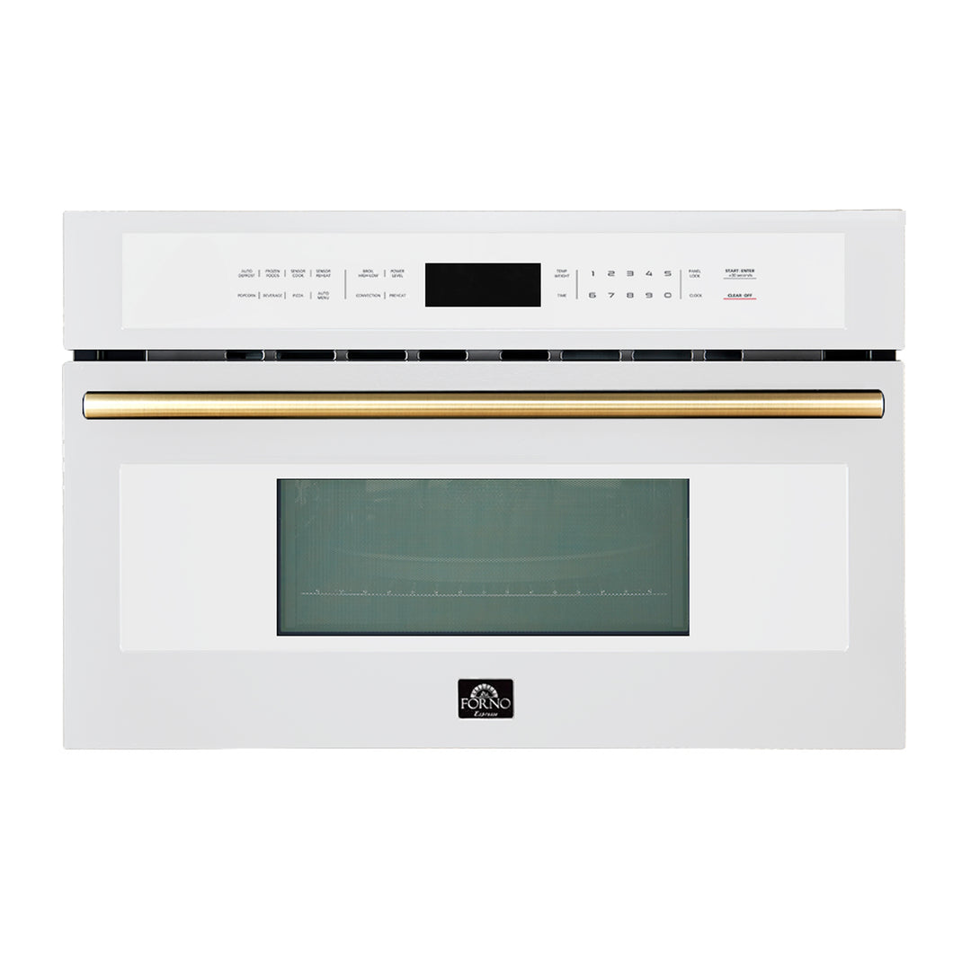 Oliena Espresso White 30 Inch 1750 Watt Compact Oven & 1000 Watt Microwave, 1.6 cu. ft.