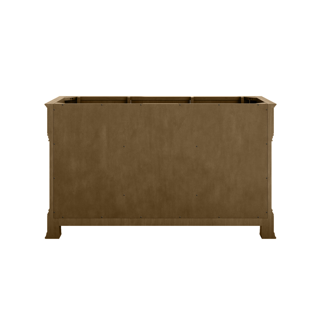 Brookfield 60" Double Vanity, Honey Oak w/3 CM Charcoal Soapstone Silestone® Top