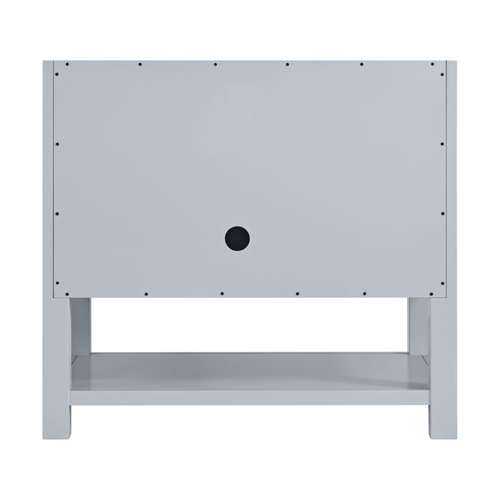 Breckenridge 36" Single Vanity, Serenity Blue, w/ 3 CM Ethereal Noctis Quartz Top