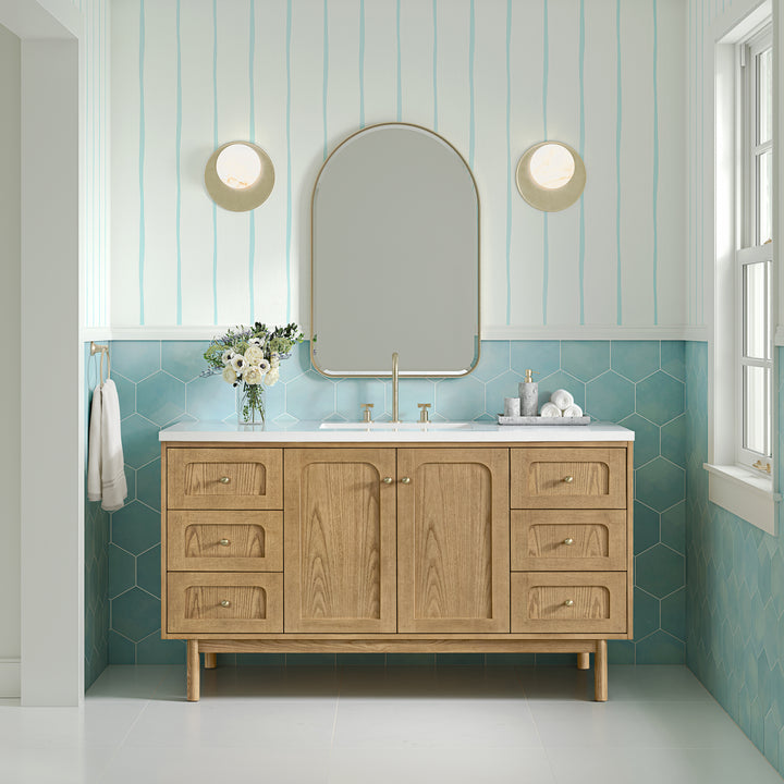 Rohe 24" Arched Mirror, Champagne Brass