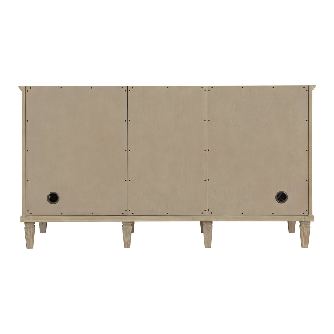 Lorelai 60" Double Vanity, Whitewashed Oak w/ 3 CM Eternal Marfil Silestone Top