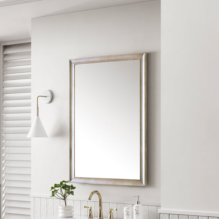 Glenbrooke 30" Mirror, Whitewashed Oak